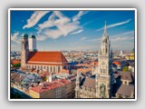 Munich aerial view, with the New Town Hall (rtight) and the Frauenkirche (left). © Sborisov | Dreamstime.com